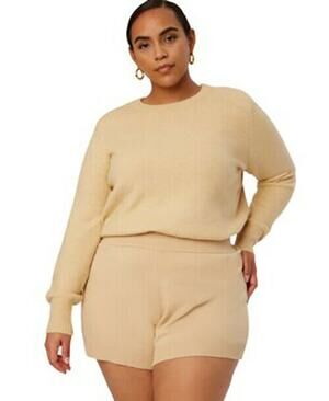 Danielle Bernstein Trendy Plus Size Pullover Sweater Long Sleeve Crew Neck 2X